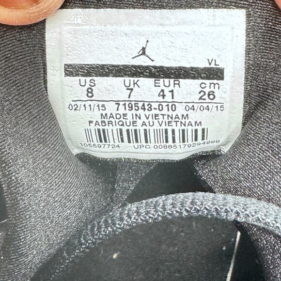 Air Jordan 7 Retro TD Football Cleats Mens Size 8 Black White Lace Up 719543-010 main image 5